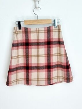 Wilfred Aritzia Wool Cashmere Plaid Mini Skirt - Size 4